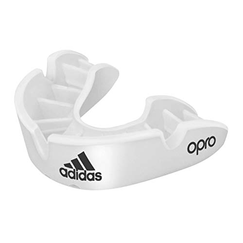 adidas Unisex Jugend Opro Gen4 Bronze Mundschutz, weiß/schwarz, Junior