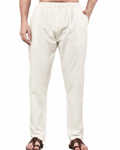 Image of Men's Premium Cotton Pyjama Bottoms - Regular Fit, Elastic Waistband, Soft & Breathable Fabric for Ultimate Comfort