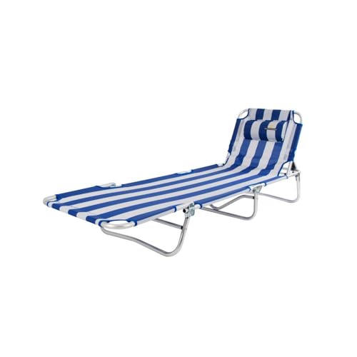 CREVICOSTA QUALITY MARK MARCAS DE CALIDAD - FÓSFORO 1012 - Tumbona reclinable de Playa Plegable y reclinable (Marinera)