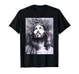 Image Face Of Jesus On A Cross With Crown Of Thorns T-Shirt