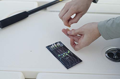 Black Anchor 24 Pack Sabiki Rigs | 8 Size #4, 6, & 8 Bait Rigs | Green Beads, High Carbon Hooks