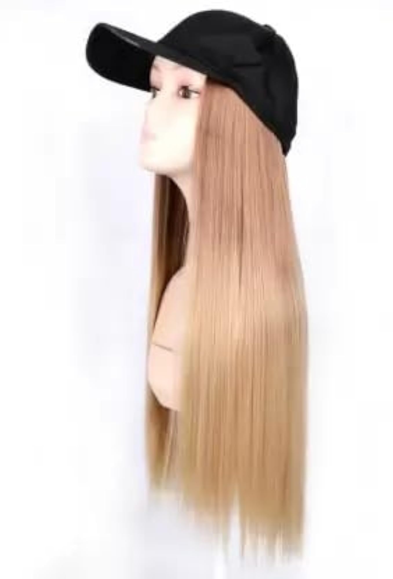 Synthetic Hair Wig with Baseball Cap, 26" Long
