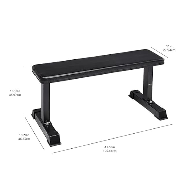Basics Flat Weight Bench, Black