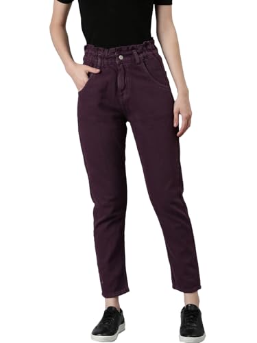 Image of SHOWOFFFF Women Mom Fit Jeans | Denim Jeans for Womens | Mid-Rise Regular Length Jeans for Women's