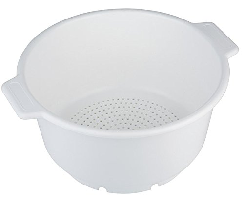 Colador de polipropileno en color blanco, apilable y lavavajillas, con 2 mangos de conchas/Ø 36 cm, altura: 19 cm, Sun