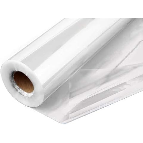 Purple Q Crafts Clear Cellophane Wrap Roll 16 Inches Wide 100 Feet Long Thick Food Safe Cello Rolls for Baskets Gifts Flowers. (16" x100') Cover