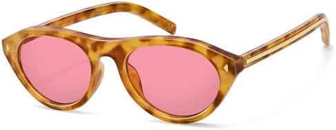 COASION Retro Oval Cat-Eye Sunglasses