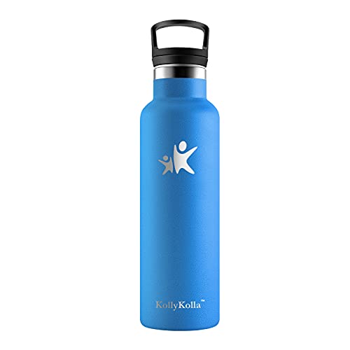 KollyKolla Botella de Agua Acero Inoxidable, Termo Sin BPA Ecológica Reutilizable, Botella Termica con Pajita y Filtro, Water Bottle para...