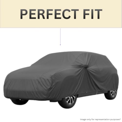 Image of Scout Series Car Cover for Maruti Suzuki Baleno (2015-2026), 210D Matty Fabric, Grey, Waterproof, UV Protection, Custom Snug Fit, Hatchback Body (Scout, Baleno)