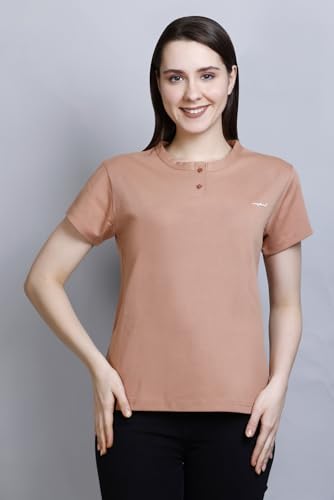 Image of CUPID Women Comfortable Cotton Round Neck Half Sleeve Casual T-Shirt, Sleep, Night, Yoga, Daily Gym n Lounge Wear Short Tee /Top for Girls