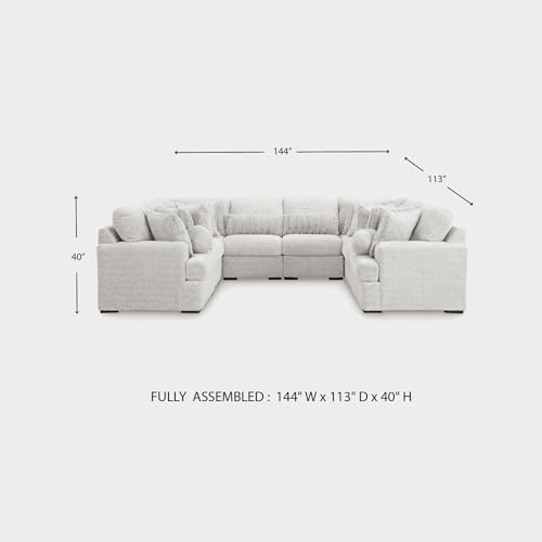 Image of Signature Design by Ashley 8 Seater Modular Sectional Sofa, Arctic White
