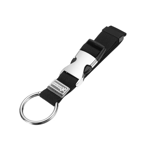 Image of HARFINGTON Luggage Straps Jacket Clips Strap Nylon Adjustable Suitcase Belt Baggage Backpack Connector Travel Accessories with Metal Buckle for Extra Bags Travel Attachment, Black