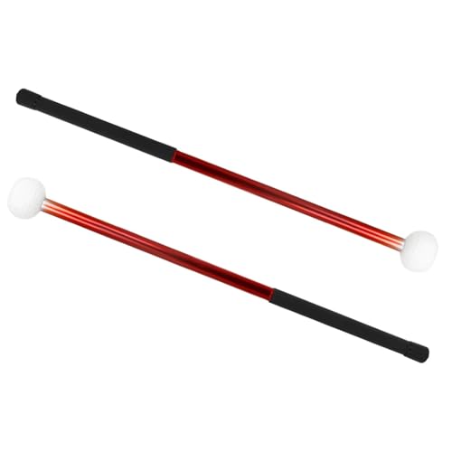 Baquetas YARNOW de aleación de aluminio con cabeza de fieltro – 1 par para batería, banda marcial y práctica