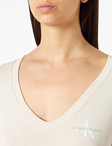 Calvin Klein Jeans T-Shirt con Scollo a V con Logo...