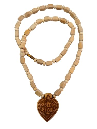 Image of BookMyCostume Spiritual & Devotional Mala Collection - Natural Tulsi Kanthi & Rudraksha Bead Necklaces with Trishul & Religious Pendants - Unisex Ethnic Jewellery for Puja, Meditation, Festivals & Daily Wear