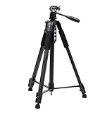 Tripe Profissional Semi-Hidraulica 180cm Para Cameras E Celulares Ideal Para Estabilizar Videos E Fotos - Com Tres Monopes Com Trava