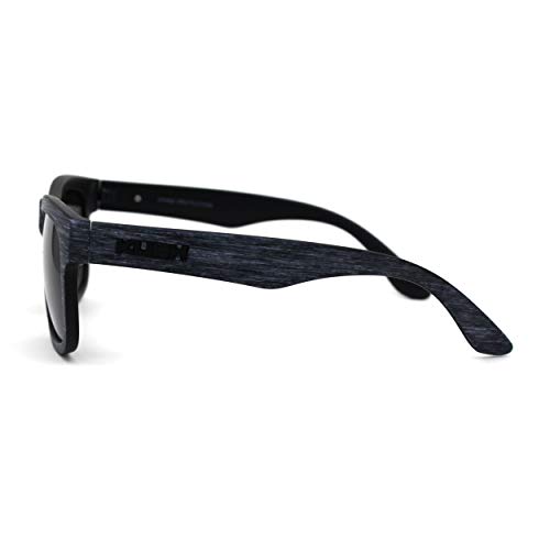Image of Kush Mens Brushed Wood Grain Sport Horn Rim Black Lens Sunglasses