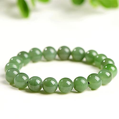 Bracelet de jaspe vert, perles rondes de qualité supérieure pour elle et lui