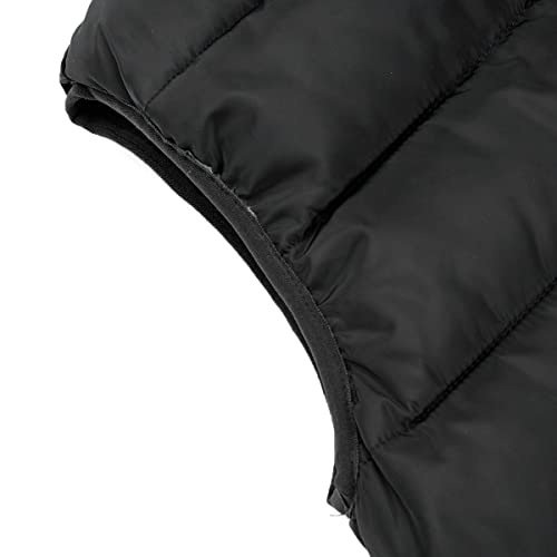 YOUTHUP Herren Steppweste mit Kapuze Leicht Winterweste Outdoor Dicke Freizeit Gilet Ärmellos Jacke Sport Weste, Schwarz, M