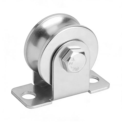 Produktbild von Umlenkrolle 32 Mm Edelstahl – 250 Kg Tragkraft, Mit Karabiner, Für Seile 6–12 Mm, DIY & Werkstatt