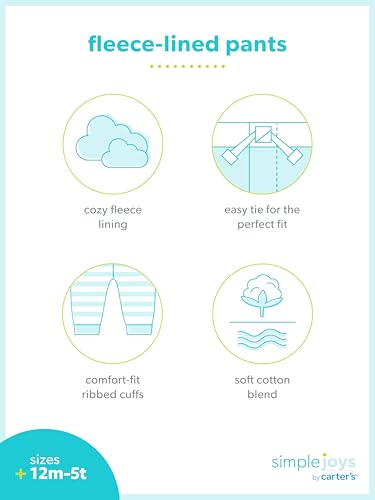 Simple Joys by Carter's Boy's 2-Pack Pull on Fleece Pants Pants