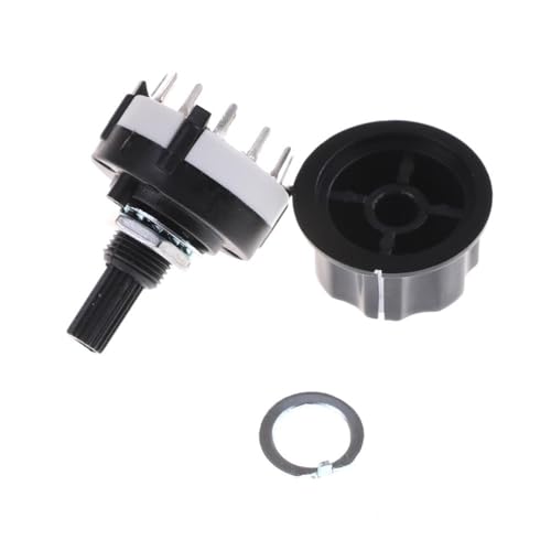 Interruptor selector rotatorio RS26 de 1 polo y 12 posiciones con banda seleccionable