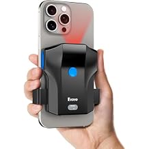 Eyoyo Phone 2D Barcode Scanner Portable Back Clip Bluetooth 1D QR Code Scanner with Battery Level Indicator, Wireless UPC Bar Code Reader Compatible with Android Phone, iPhone for Book Library Store