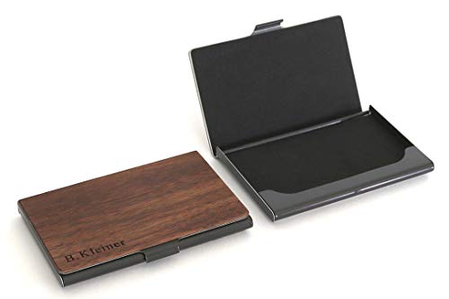 Visitenkartenetui aus Holz mit Gravur personalisiert | Namen | Initialien | Logo | Visitenkartenhalter | Kartenetui | Visitenkartentasche | Visitenkarten | Etuis