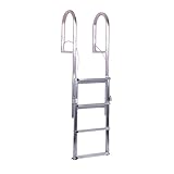 Dockmate Wide 4-Step Dock Lift Ladder | Extra Strong Aluminum, Retractable...