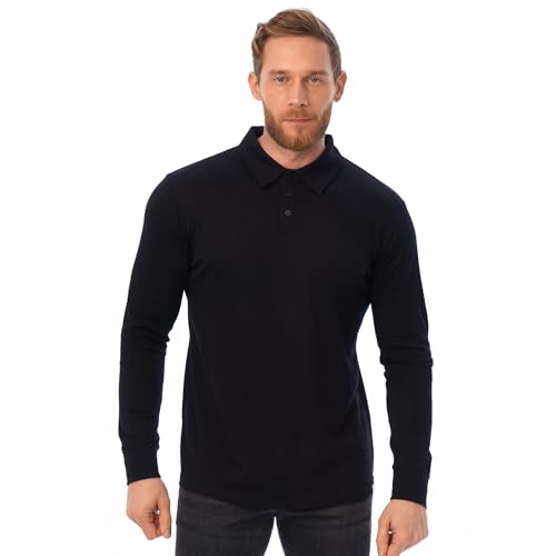 トップス wrapinknot wool POLO-SHIRT / BLACK Men's Extra-Fine Merino Knitted Polo Shirt in Black | Sunspel
