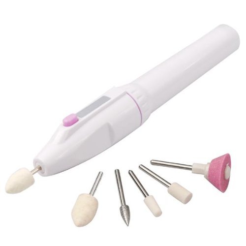 niceEshop 5 Bits Electric Manicure Nail Drill File Grinder Grooming Kit