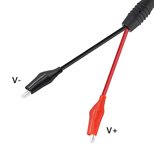 YACSEJAO DC-Stecker auf Krokodilklemmen-Stromkabel 50CM / 19,7 Zoll 2,1 mm x 5,5 mm 12 V DC-Buchse auf Krokodilklemmen-Stromkabel (2 Stück)