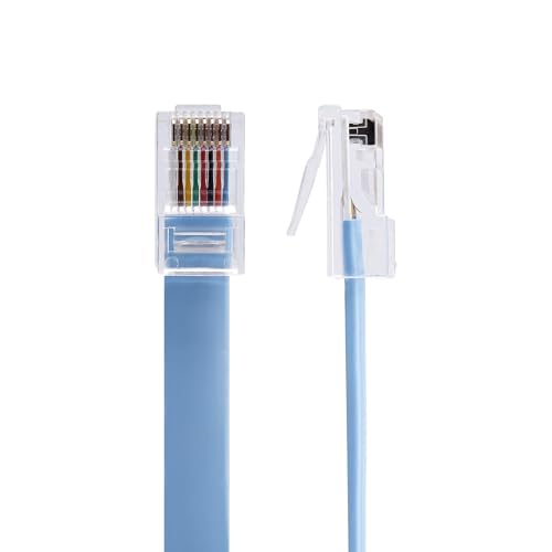 StarTech.com ROLLOVERMM6 Cisco Console Rollover Cable, RJ45 Ethernet, Network Cable, RJ-45 (M) to RJ-45 (M), 6 ft Moulded, Flat, Blue - Image 2