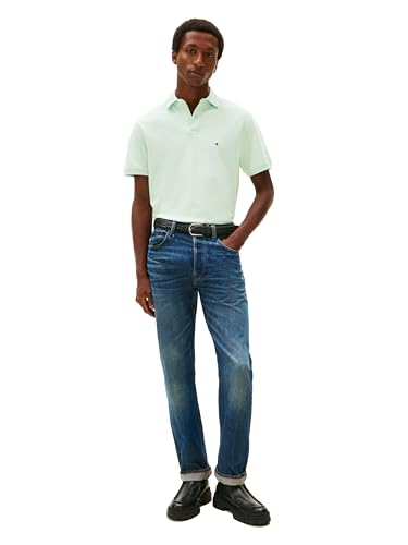 Image of Tommy Hilfiger Men's Short Sleeve Polo Shirts in Classic Fit with Stretch and Organic Pique Cotton
