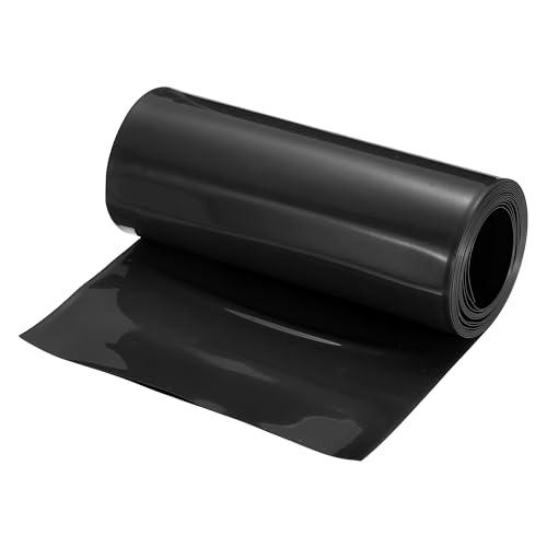 Tubo termorretráctil de PVC negro para baterías con 160 mm de ancho plano