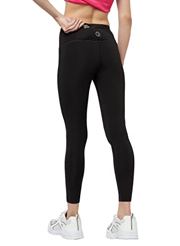 Image of TRUEREVO Sports Leggings for Women-Stretch Dryfit High Waist 7 /8th Gymwear Pants with Back Zipper Pocket-Quick Dry Activewear-Training Tights- for Yoga, Sports, Gym, Workout and Running