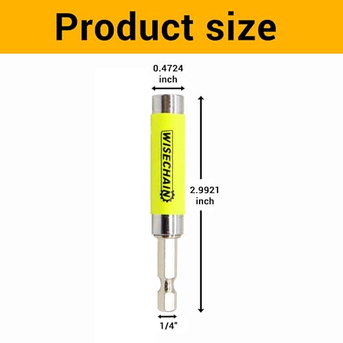 Wisechain 2-Pack Quick Release Magnetic Drive Guide Drill Bit Holder Easy and Secure Bit Changes - Image 3