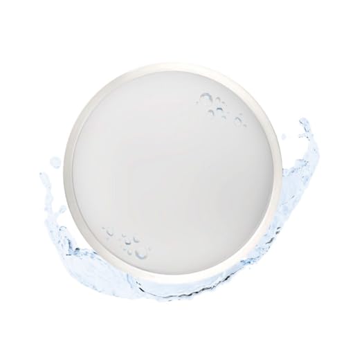 BARCELONA LED - Plafón LED techo con sensor de movimiento. Lámpara de Techo CCT (3000K-6500K). Plafón techo con potencia ajustable 12-16W - Lámpara techo Impermeable para Baño, Cocina, Balcón