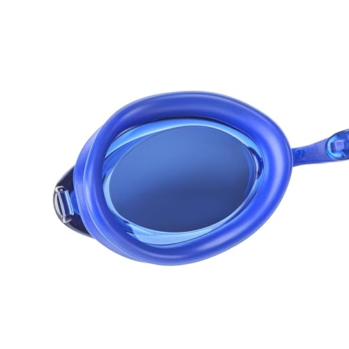 Image of Amazon Basics Unisex Swim Goggles for Adults, Anti-Fog, Unisex, Wide View, 4 Interchangeable Nosepieces