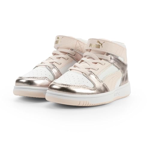 Image of PUMA Kids' Rebound Layup Mid Hook and Loop Sneakers