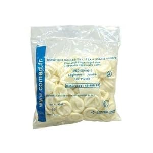 Pack van 100 latex opgerolde vingerwiegjes – XL