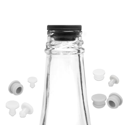 Image of Snap in Locking Hole Plugs Rubber Panel Seal Cover Drilled Silicone Caps, [for Kitchen Rubber, Waterproof Sealing Plugs] - 20mm /0.8in /White /6Pcs