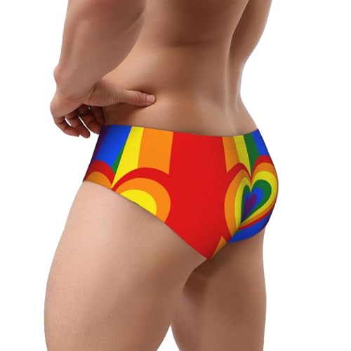 Rainbow Spread Love Gay Pride Men'S Brief Underwear Underpants Triangle Briefs With Pouch4