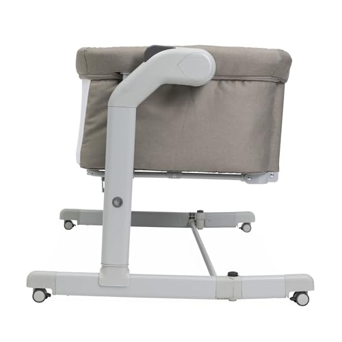 Chicco Next2Me Magic Evo Rocking Mode Baby Cot with Tilt Function, Hinged Side Panel, Adjustable Height, 4 Wheels, Includes Mattress and Travel Bag