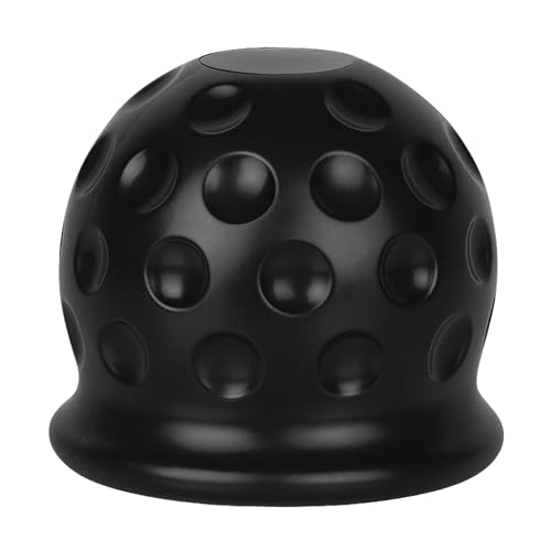 Abdeckung für Anhängerkupplungen 1 Stück in Schwarz aus Gummi für Ø 50 mm Kugelkopfkupplungen in Golfball-Form Kupplungskappe Anhänger Hänger Kupplung Kappe Schutzkappe für Anhängerkupplung
