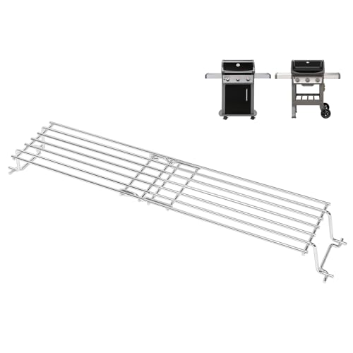 Image of 7641 Warming Rack for Weber Spirit 300 Series Gas Grills, Grill Parts for Weber Spirit 2 300, Spirit E310, Spirit II E310, Foldable Spirit Upper Rack for Weber Genesis Silver Gold B /C, Stainless Steel