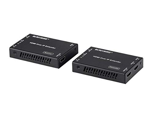 Monoprice Blackbird H.265 HDMI Over IP Kit, Splitter System and Extender Up to 328ft (100m), 1080p, Full HD Video, Web GUI Controls (139686)