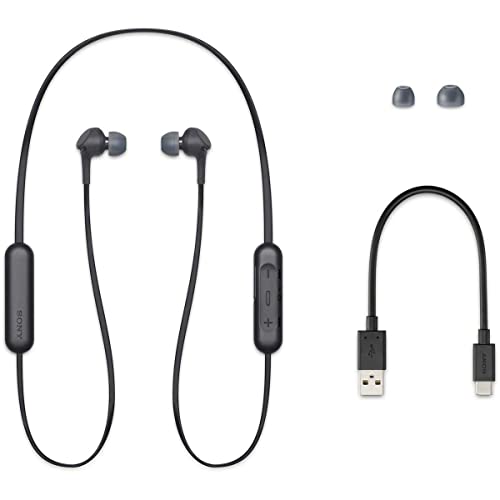 Image of Sony WI-XB400 Wireless Extra Bass In Ear Headphones With 15 Hrs Battery, Quick Charge, Magnetic Earbuds, Tangle Free Cord, BT Ver 5.0, Work From Home,Bluetooth Headset With Mic For Phone Calls (Black)