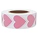 Hybsk 1000pcs 30mm Pink Heart Stickers for Party Decorations Crafting Scrapbooking (Pink)