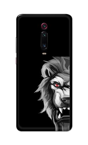 Image of PRINTFIDAA Printed Hard Back Cover Case for Mi Redmi K20 | Redmi K20 Pro Back Cover (Angry Lion) -112